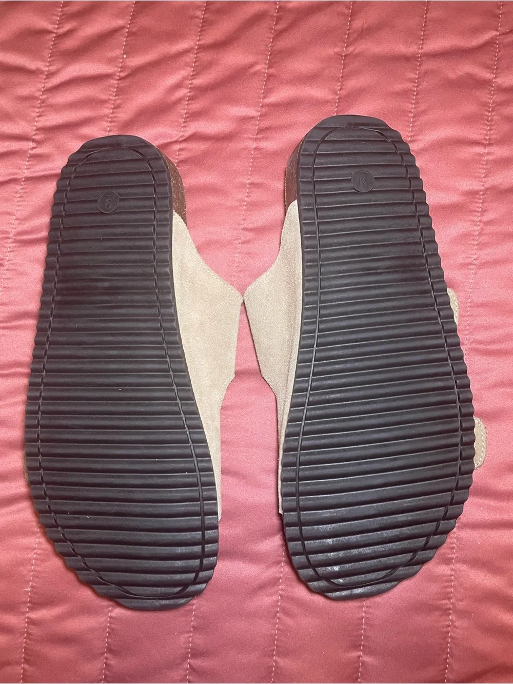 Men's Saul Suede Two Band Sandals - Goodfellow & Co™ Taupe 9 - Picture 4 of 5
